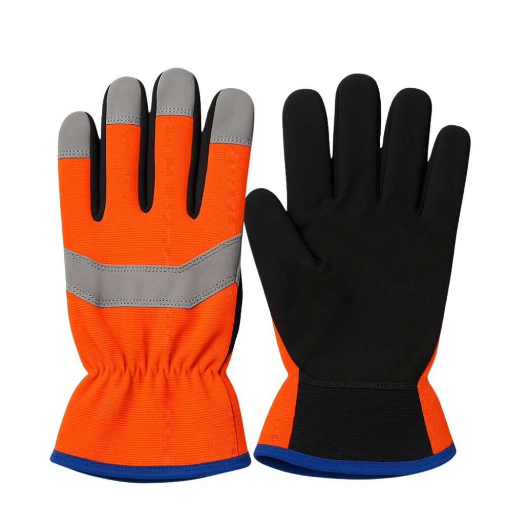 PAKNADA Cotton Reflector Work Gloves Heavy Duty, Durable Comfortable Fit